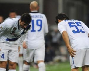 Genoa-Inter 2011-12 inchino Zanetti e Nagatomo