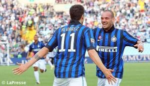 Udinese-Inter Alvarez Sneijder
