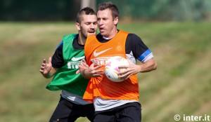 Inter allenamento 17 settembre 2012 - Livaja e Cassano