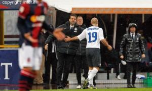 Bologna-Inter 13 esultanza Cambiasso Stramaccioni