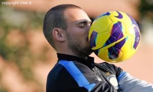 Sneijder Inter allenamento