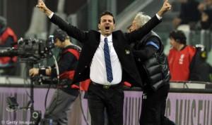 Stramaccioni esultanza Juventus-Inter