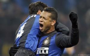 Inter-Napoli esultanza finale Zanetti Guarin