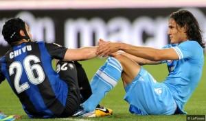 Chivu Cavani Napoli Inter