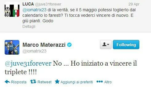 Materazzi Twitter