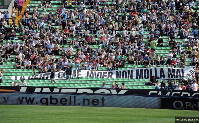 Udine striscione Zanetti