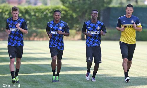 Appiano pimo allenamento 2013-14 Longo Obi Mbaye Castellazzi