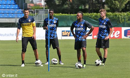 Appiano primo allenamento 2013-14 Obi Castellazzi Longo Mbaye