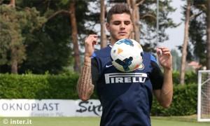 Mauro Icardi allenamento Appiano 2