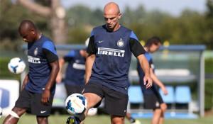 Esteban Cambiasso allenamento Appiano