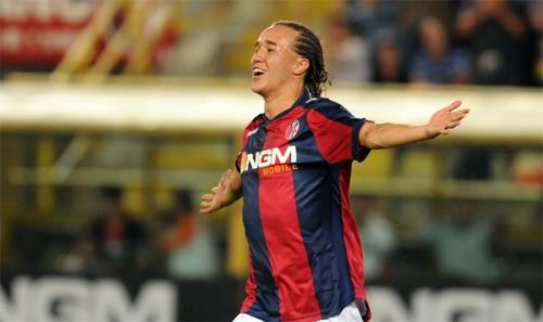 Diego Laxalt esultanza Bologna-Milan