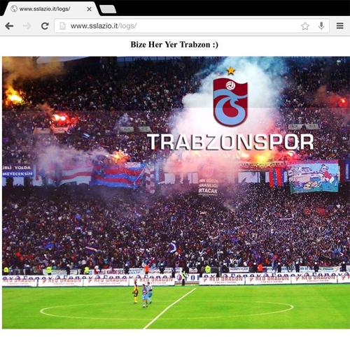 Attacco hacker Trabzonspor sito Lazio