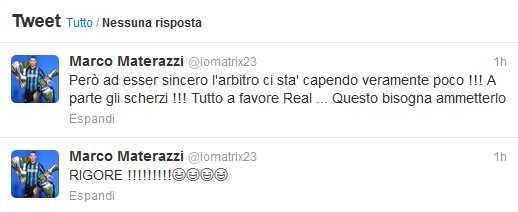 tweet Materazzi Real-Juve