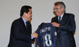 Erick Thohir Massimo Moratti maglia 18