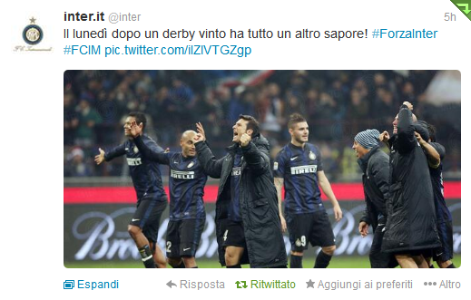 Inter derby Twitter
