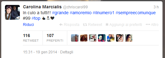 Carolina Marcialis tweet pro Cassano