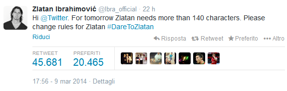 Ibrahimovic Twitter