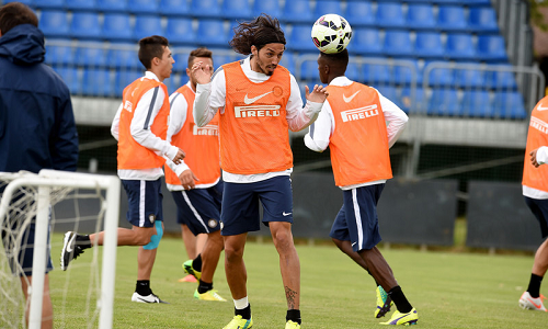 Ezequiel Schelotto allenamento Inter