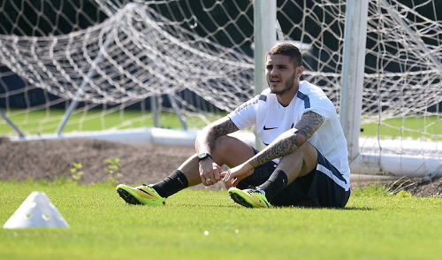 Icardi allenamento Inter