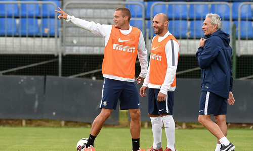 Vidic Berni Baresi allenamento Appiano