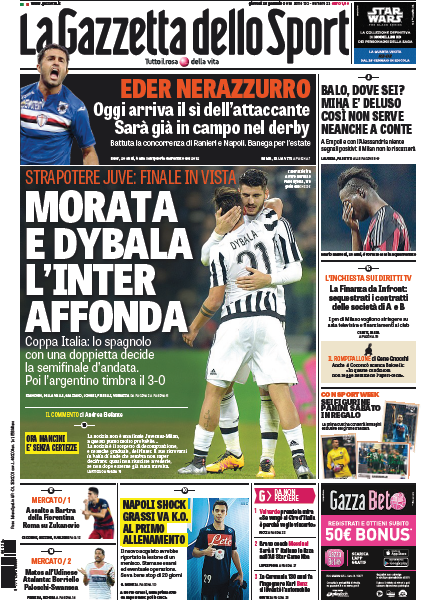 gazzetta inter juve