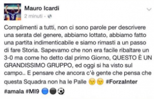 Parole Icardi post int-juve