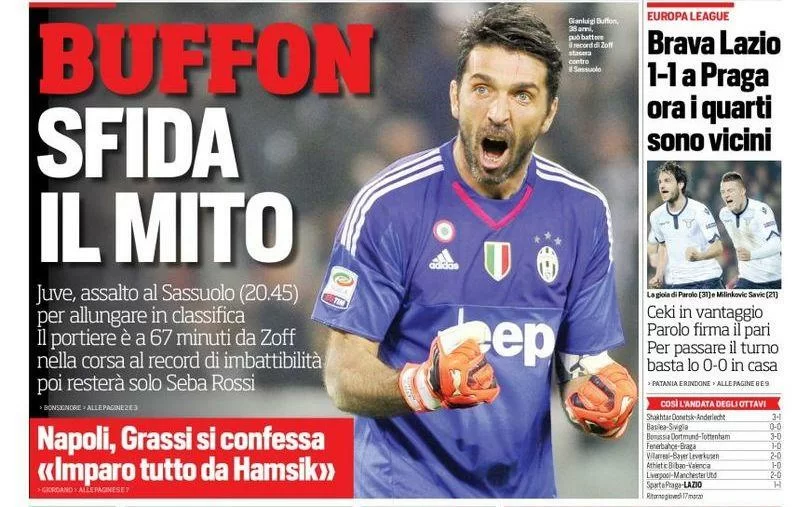 RASSEGNA STAMPA – CdS: “Buffon sfida il mito”