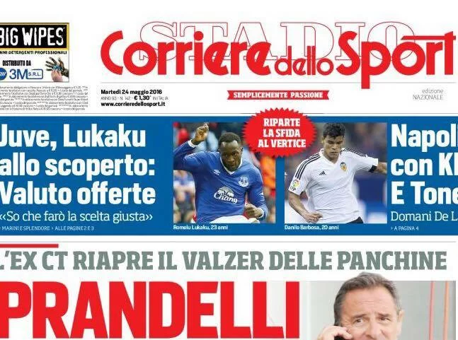 RASSEGNA STAMPA – CdS: “Prandelli alla Lazio”