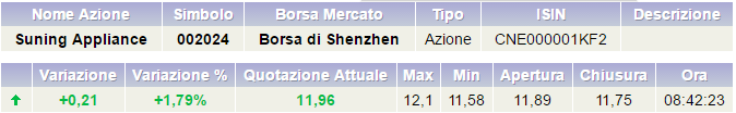 suning borsa di shenzhen