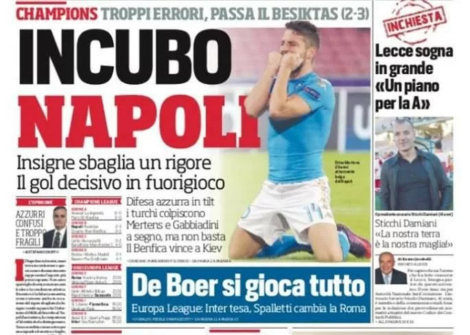 RASSEGNA STAMPA – CdS: “De Boer si gioca tutto”