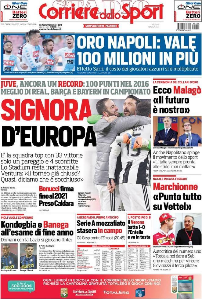 rassegna stampa corriere dello sport