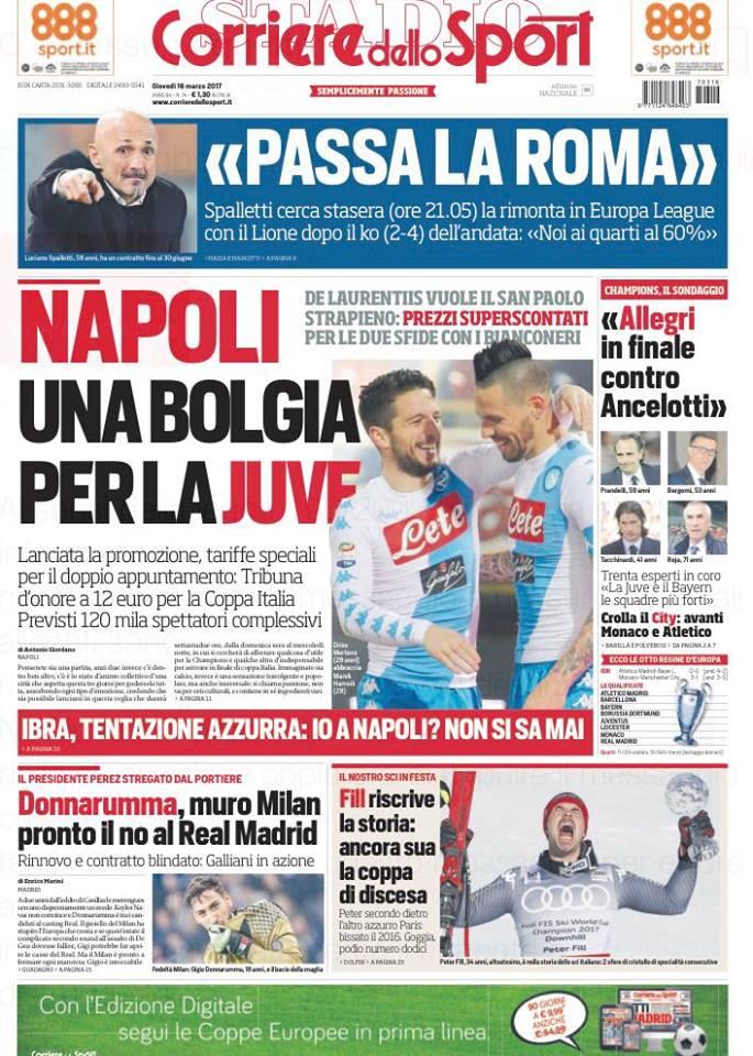 rassegna stampa corriere dello sport