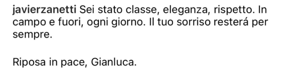 zanetti omaggia vialli