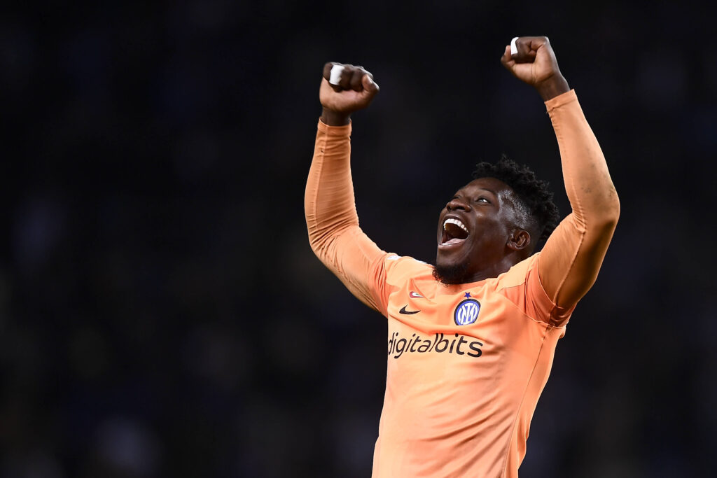 Onana festeggia dopo Porto-Inter