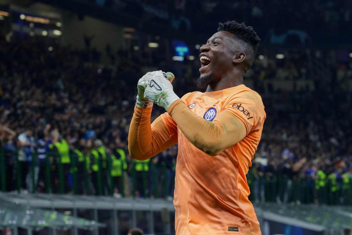 André Onana esulta a San Siro