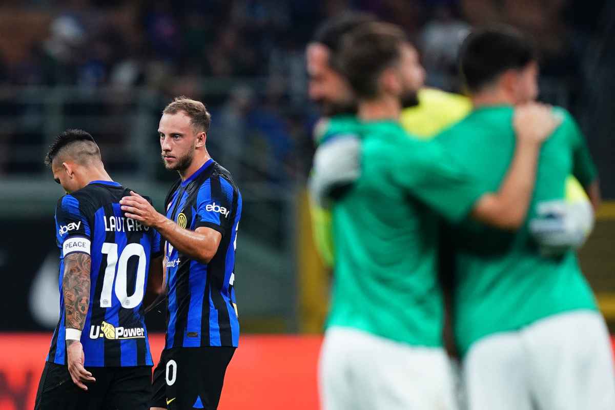 Inter rimontata dal Sassuolo, non accadeva da più di un anno