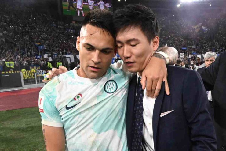 Zhang e Lautaro Martinez - ANSA - SpazioInter
