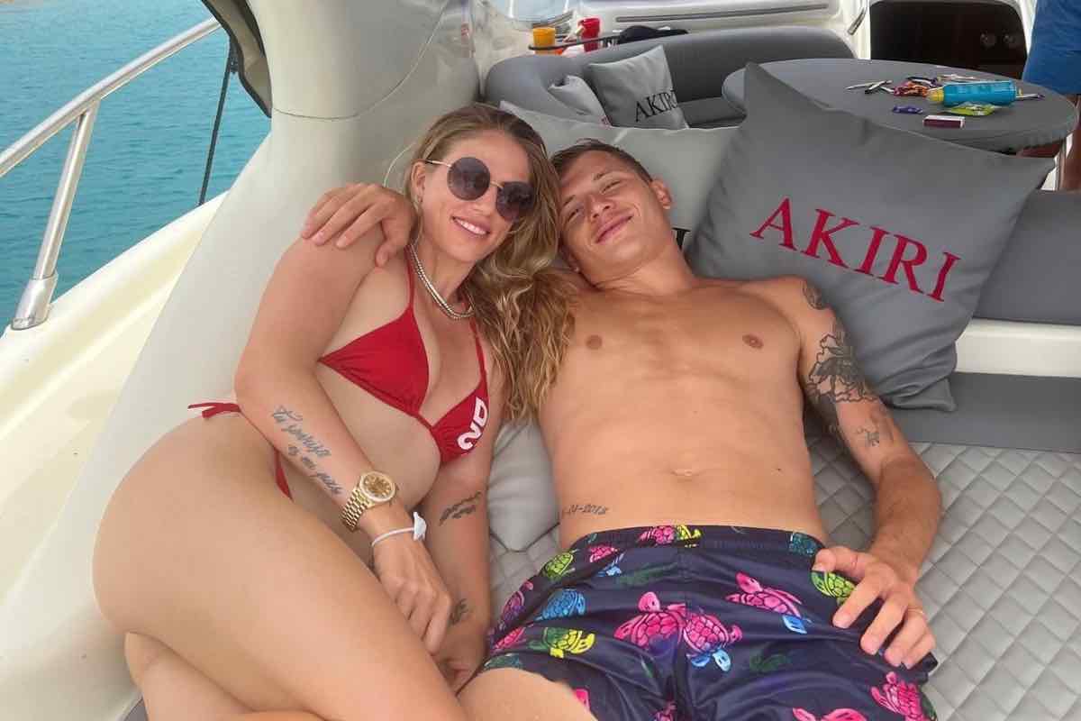 Nicolò Barella e la moglie Federica Schievenin