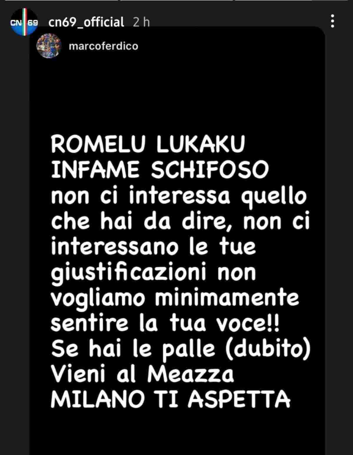 La Curva Nord risponde a Lukaku