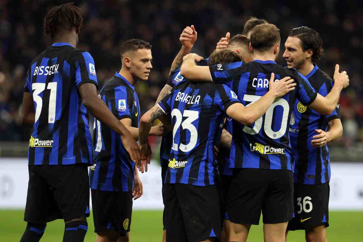 Inter esulta il gol