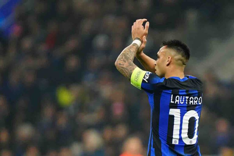 Lautaro dopo la vittoria contro l'Atletico