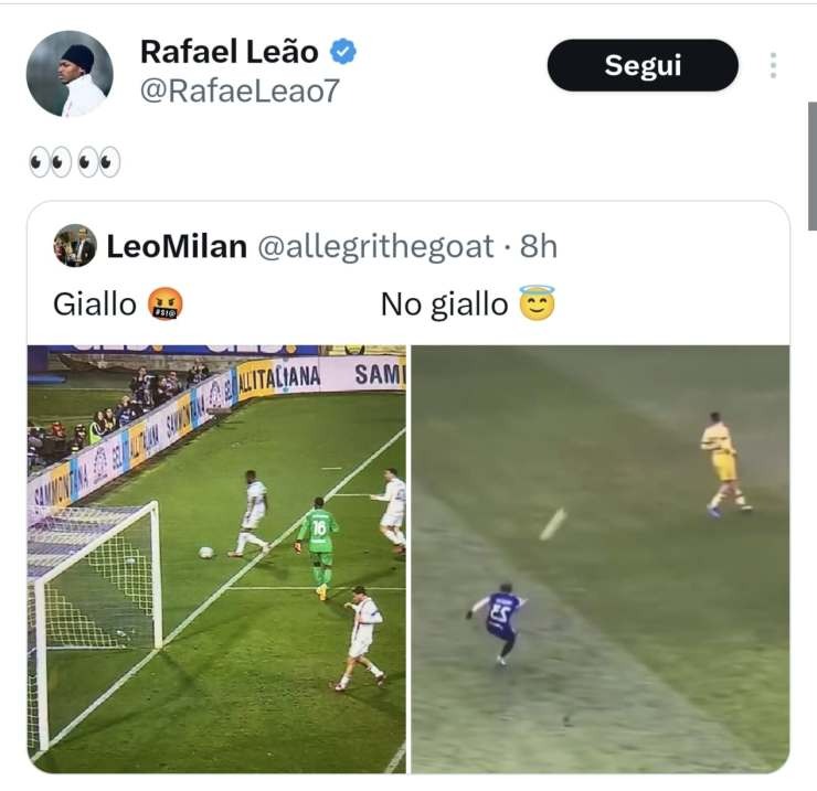 L'attacco di Leao verso Barella