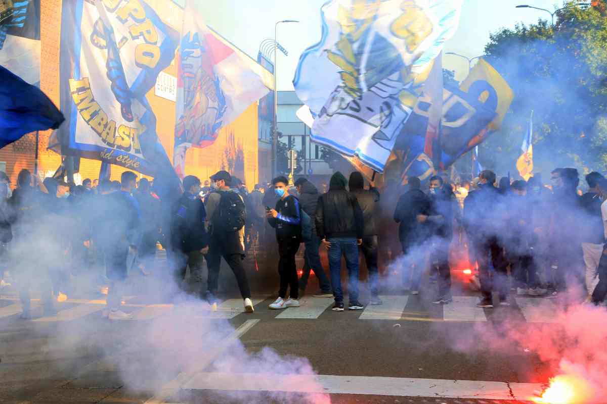 Curva Nord Milano pronta con una coreografia