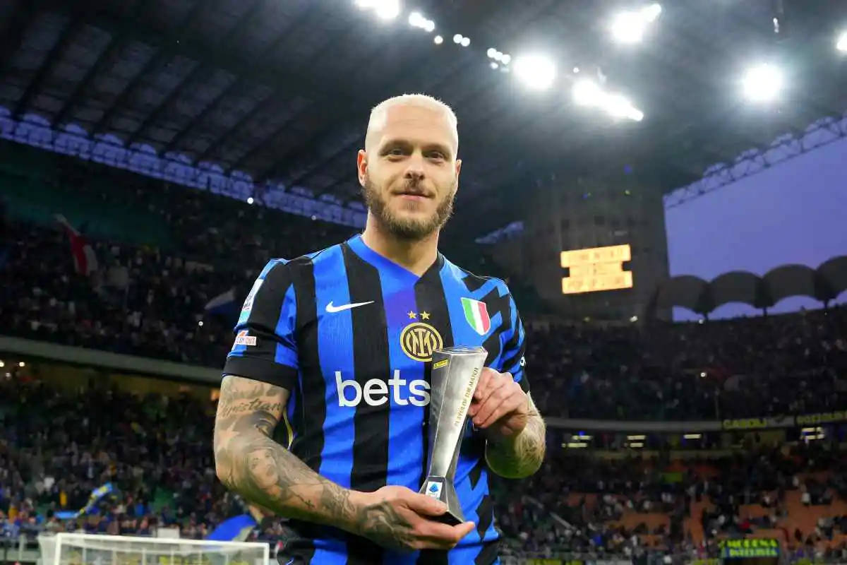 Dimarco con il premio Man of the match