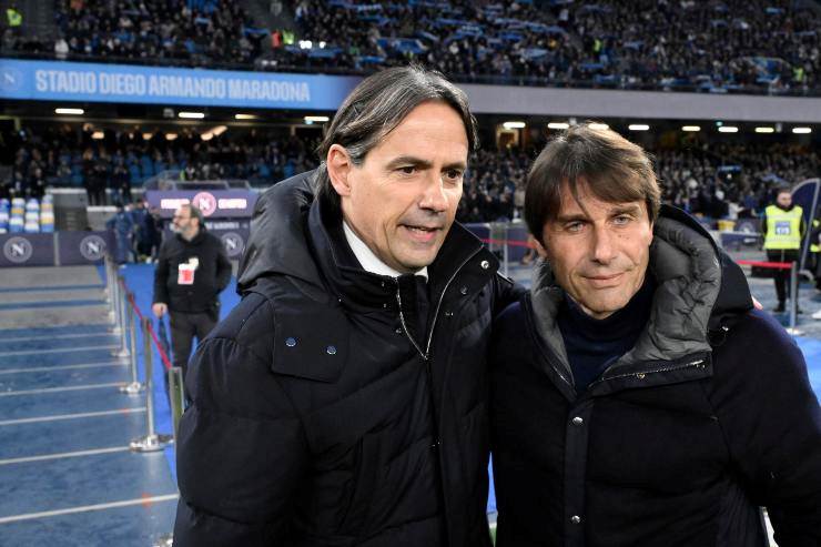 Inzaghi e Conte prima del match