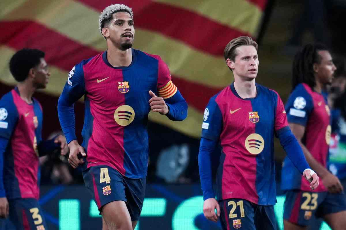 Giocatori del Barcellona in campo