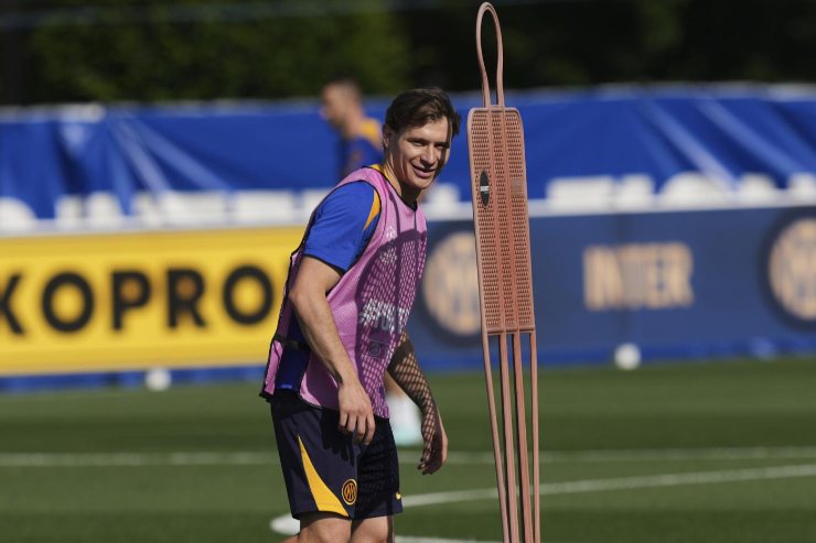 Barella in allenamento
