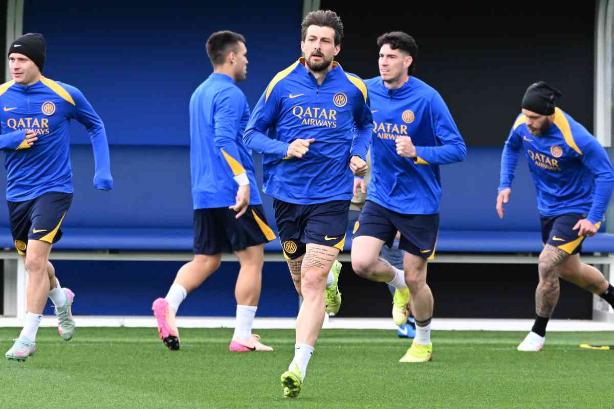 L'Inter in allenamento