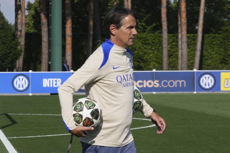 Inzaghi in allenamento