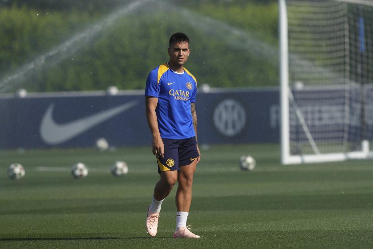Lautaro Martinez allenamento